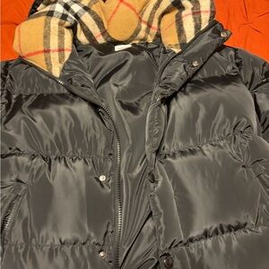 Burberry Charcoal Jacket with Satin Finish
